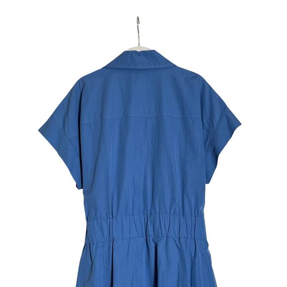 Lafayette 148 New York Women's Short Sleeve Belted Wrap Dress Size L Blue NWT - Picture 7 of 9